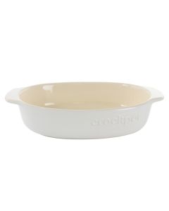 Crock Pot Artisan 2.5 Quart Oval Stoneware Casserole in White