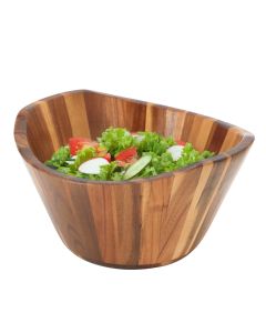 MegaChef 11.75 Inch Acacia Wood Deep Salad Bowl