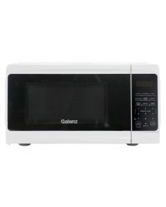 Galanz 0.7 cu ft 700W Countertop Microwave Oven in White with One Touch Express Cooking