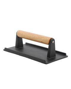 MegaChef 8 x 4 Inch Rectangle Heavy Duty Cast Iron Grill Press